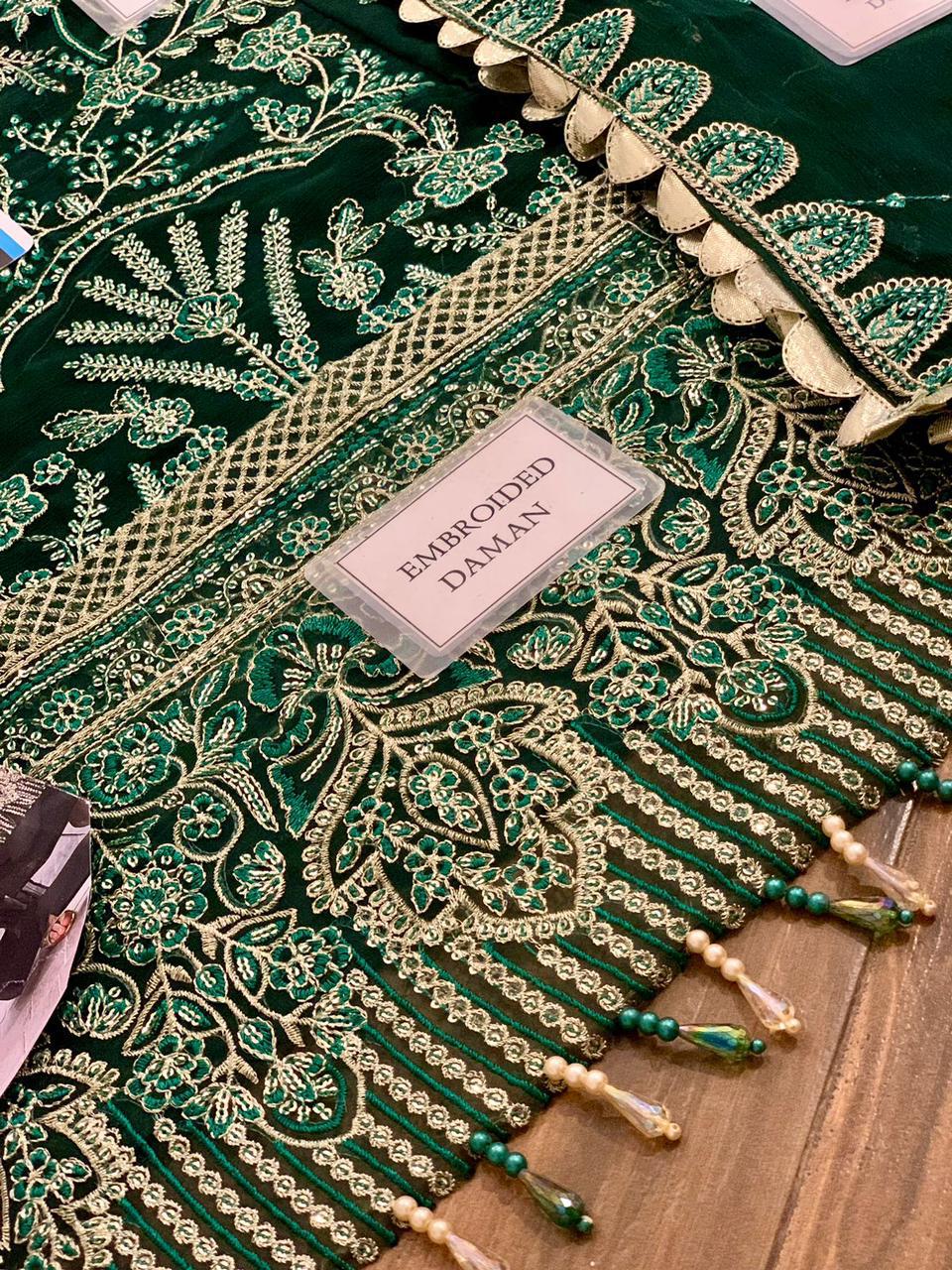 Luxury Embroidered Green Dress – Khadija Collection by Polani Fashion