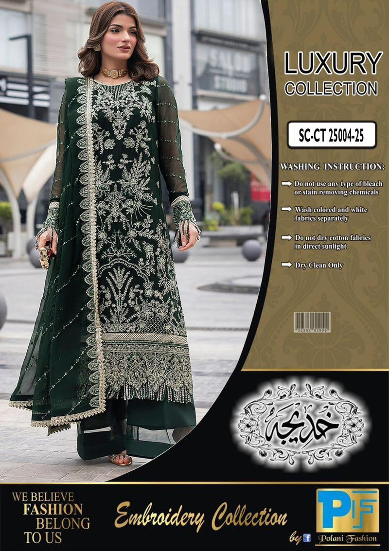 Luxury Embroidered Green Dress – Khadija Collection by Polani Fashion