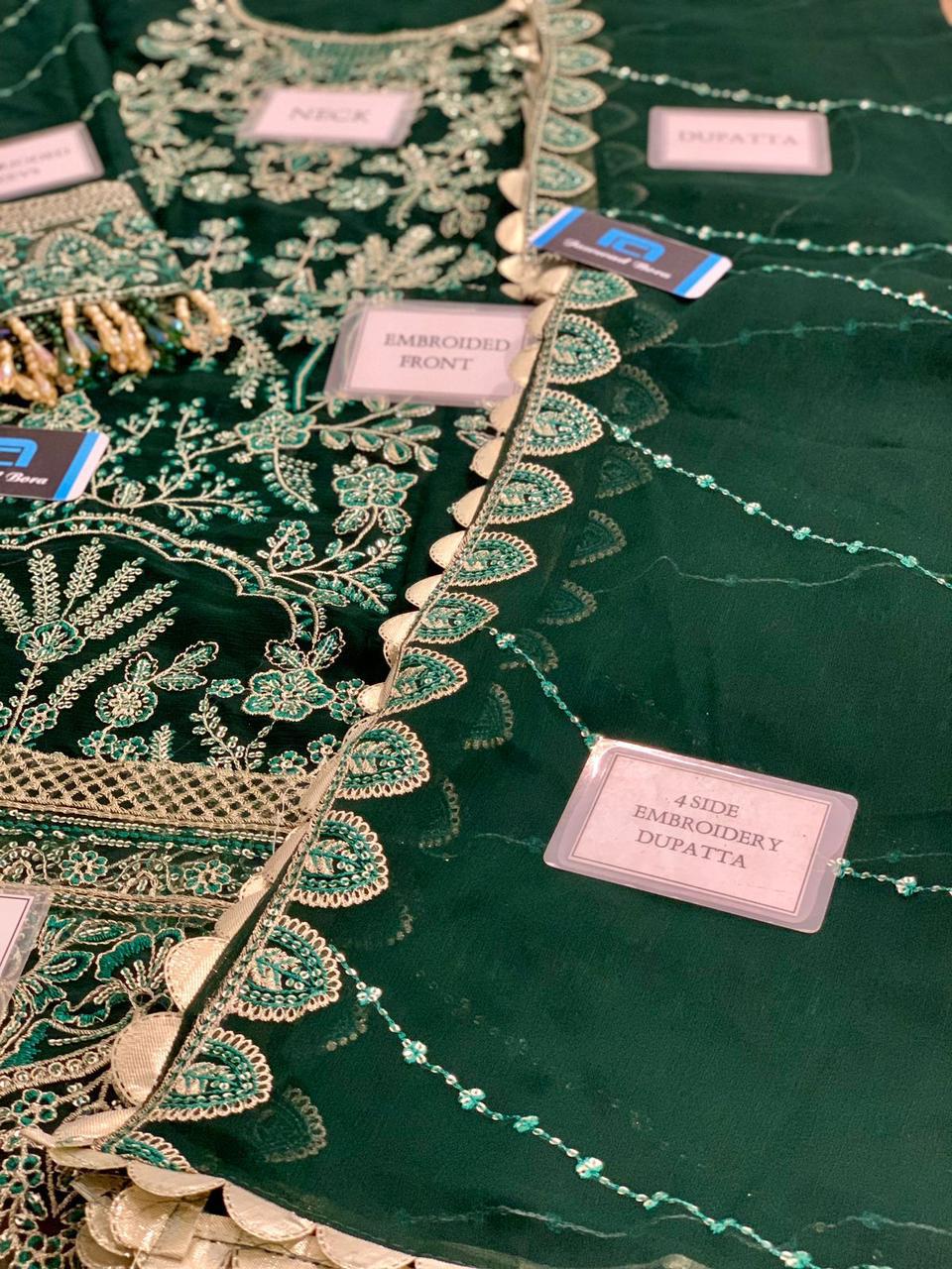 Luxury Embroidered Green Dress – Khadija Collection by Polani Fashion